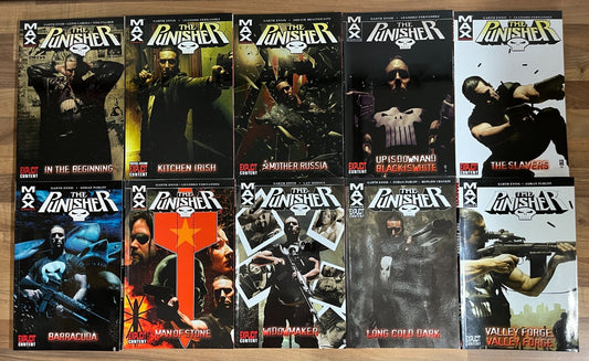 Marvel Max The Punisher Volume 1-10 Garth Ennis TPB Graphic Novel 1st Ed/1st Pr.