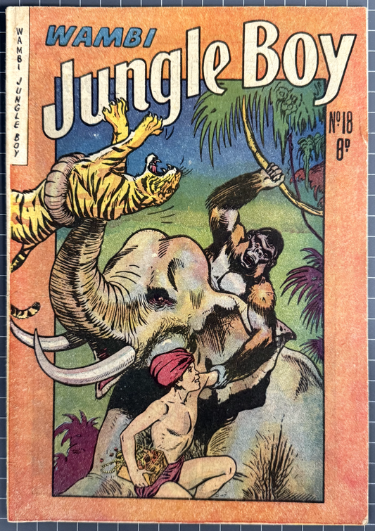 WAMBI JUNGLE BOY #18 H JOHN EDWARDS PUBLISHING AUSTRALIAN PRE-DECIMAL COMIC 1952