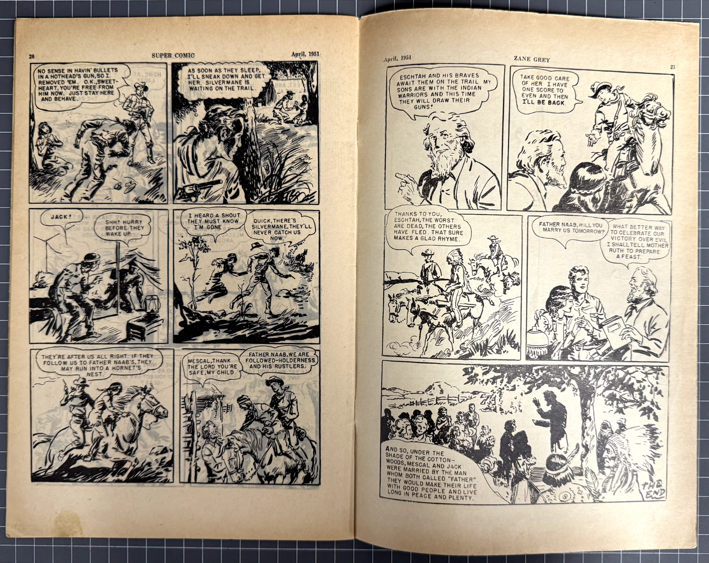 SUPERCOMIC SERIES #38 "ZANE GREY" CONSOLIDATED PRESS AUSTRALIAN PRE-DECIMAL 1951