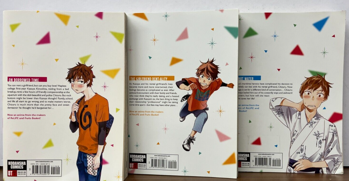 Rent-A-Girlfriend Manga Volumes 1, 2 & 3 (English) by Reiji Miyajima