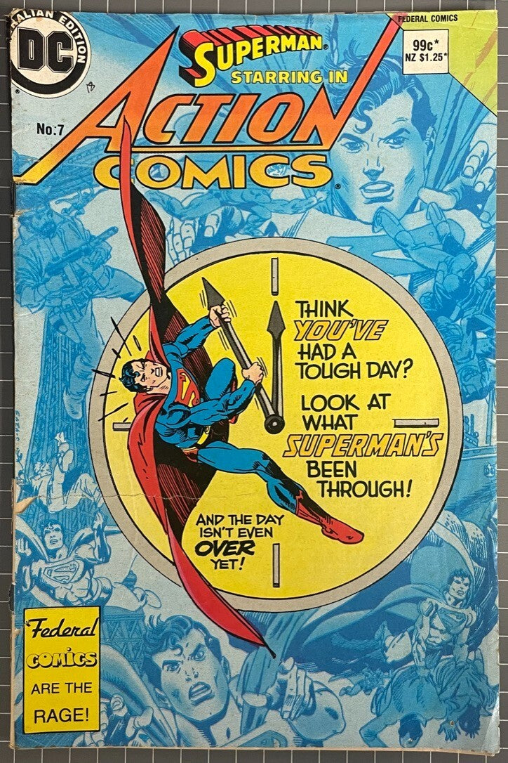 SUPERMAN STARRING IN ACTION COMICS #7 [FEDERAL PUBLISHING] AUSTRALIAN DC 1984