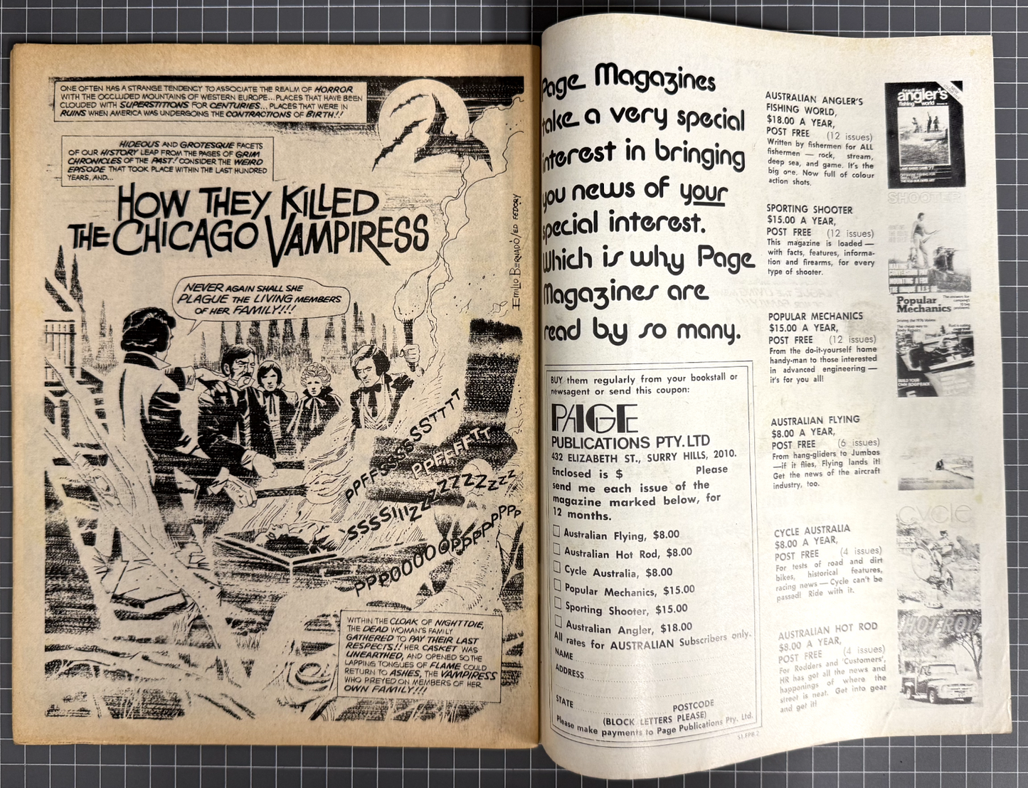 NIGHTMARE #8 AUSTRALIAN PAGE PUBLICATIONS HORROR COMIC 1977
