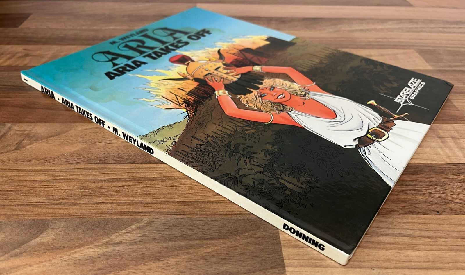 ARIA TAKES OFF #1 BY M. WEYLAND FIRST EDITION 1986 HARDCOVER  STARBLAZE GRAPHICS