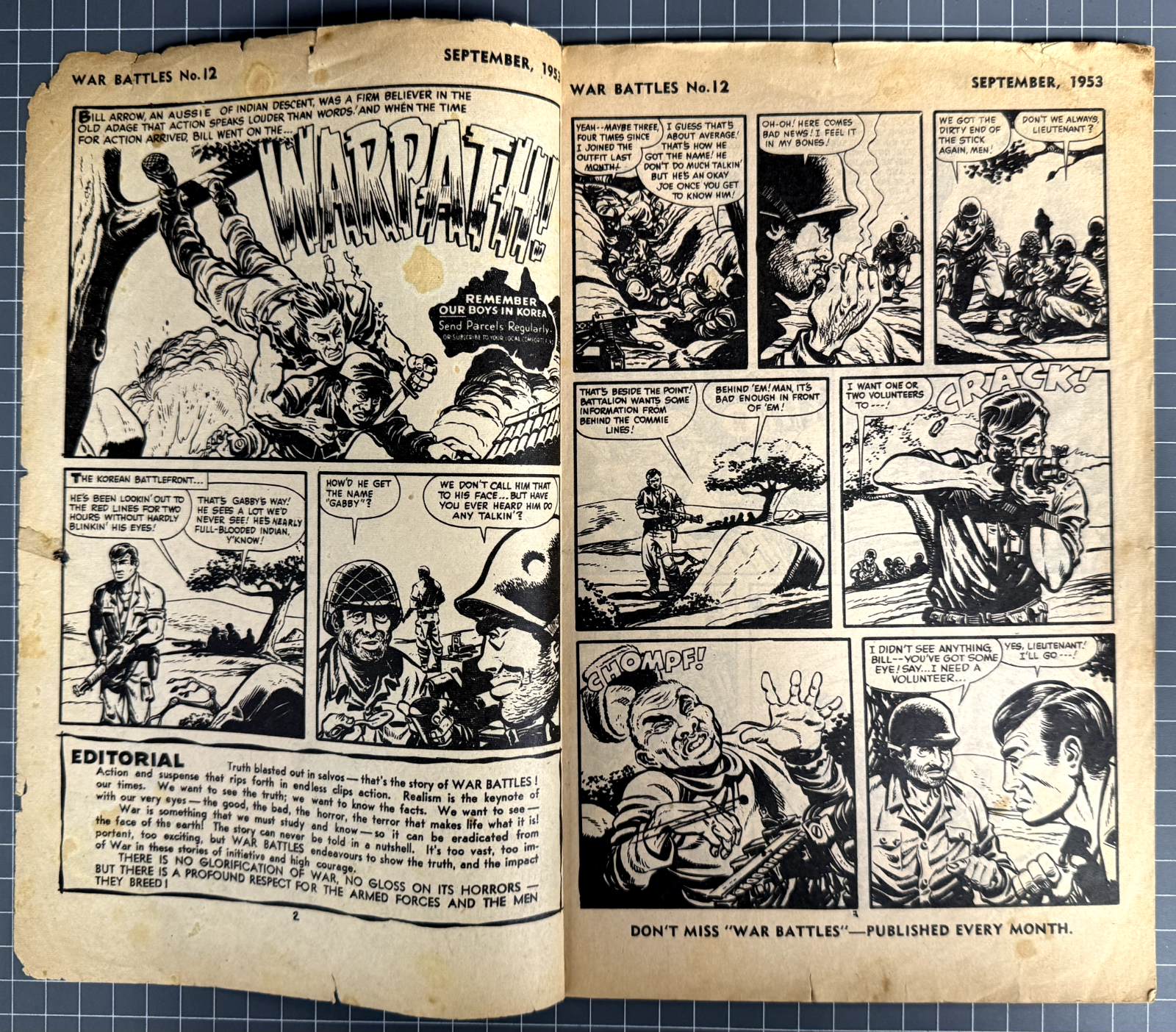 WAR BATTLES #12 RED CIRCLE PRESS AUSTRALIAN PRE-DECIMAL COMIC 1953