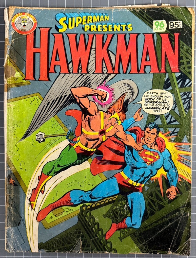 SUPERMAN PRESENTS HAWKMAN 96 PAGES [MURRAY PUBLISHERS] AUSTRALIAN COMIC 1981