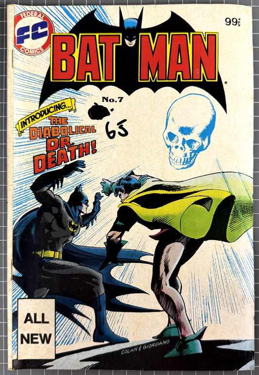 BATMAN #7 [FEDERAL COMICS] AUSTRALIAN DC 1984