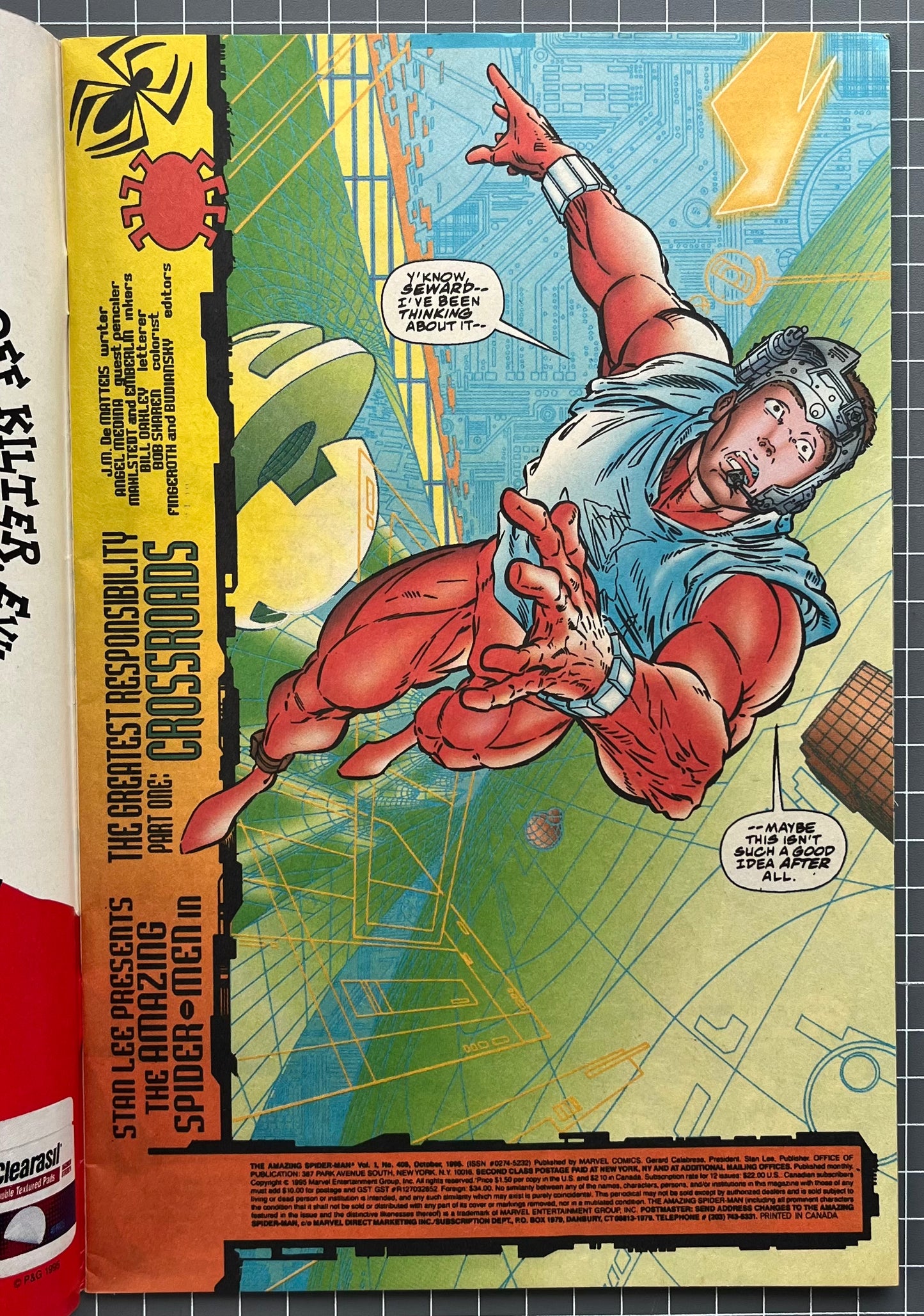 🔑 THE AMAZING SPIDER-MAN #406 [MARVEL COMICS] *OVERPOWER CARD* 1995 FN/VF