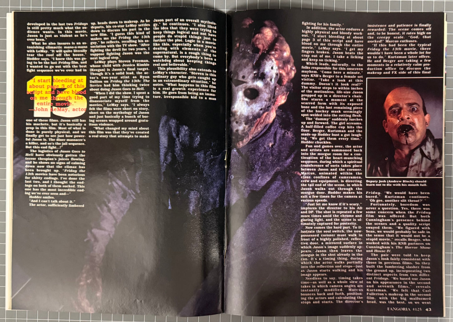 FANGORIA VOL. 1 #125 [STARLOG / O'QUINN] HORROR MAGAZINE 1993