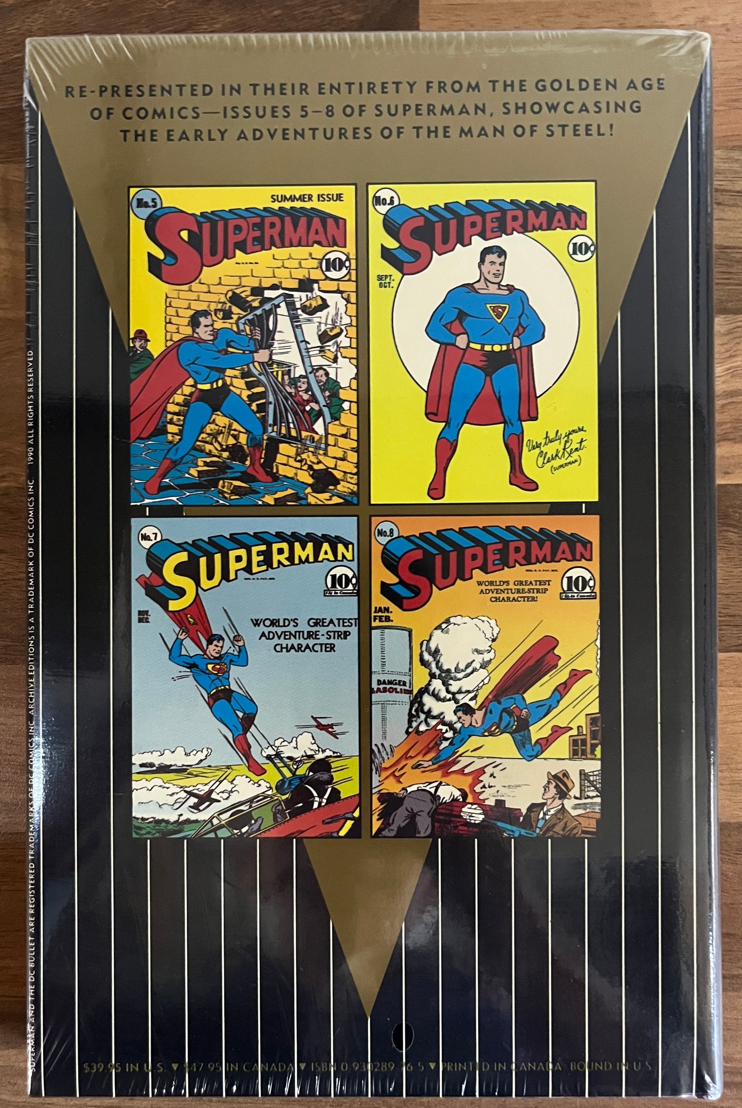 DC Archives Editions Superman Archives Volume 2 HC/DJ 1990 SEALED