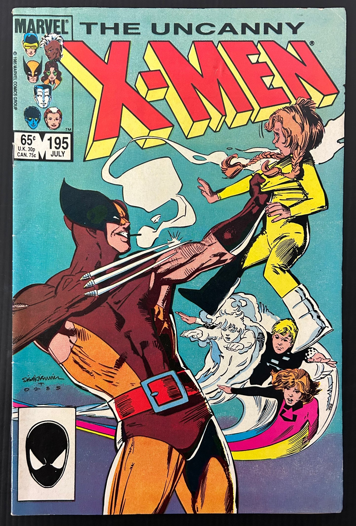 THE UNCANNY X-MEN #195 [MARVEL COMICS] DIRECT 1985 VG/FN