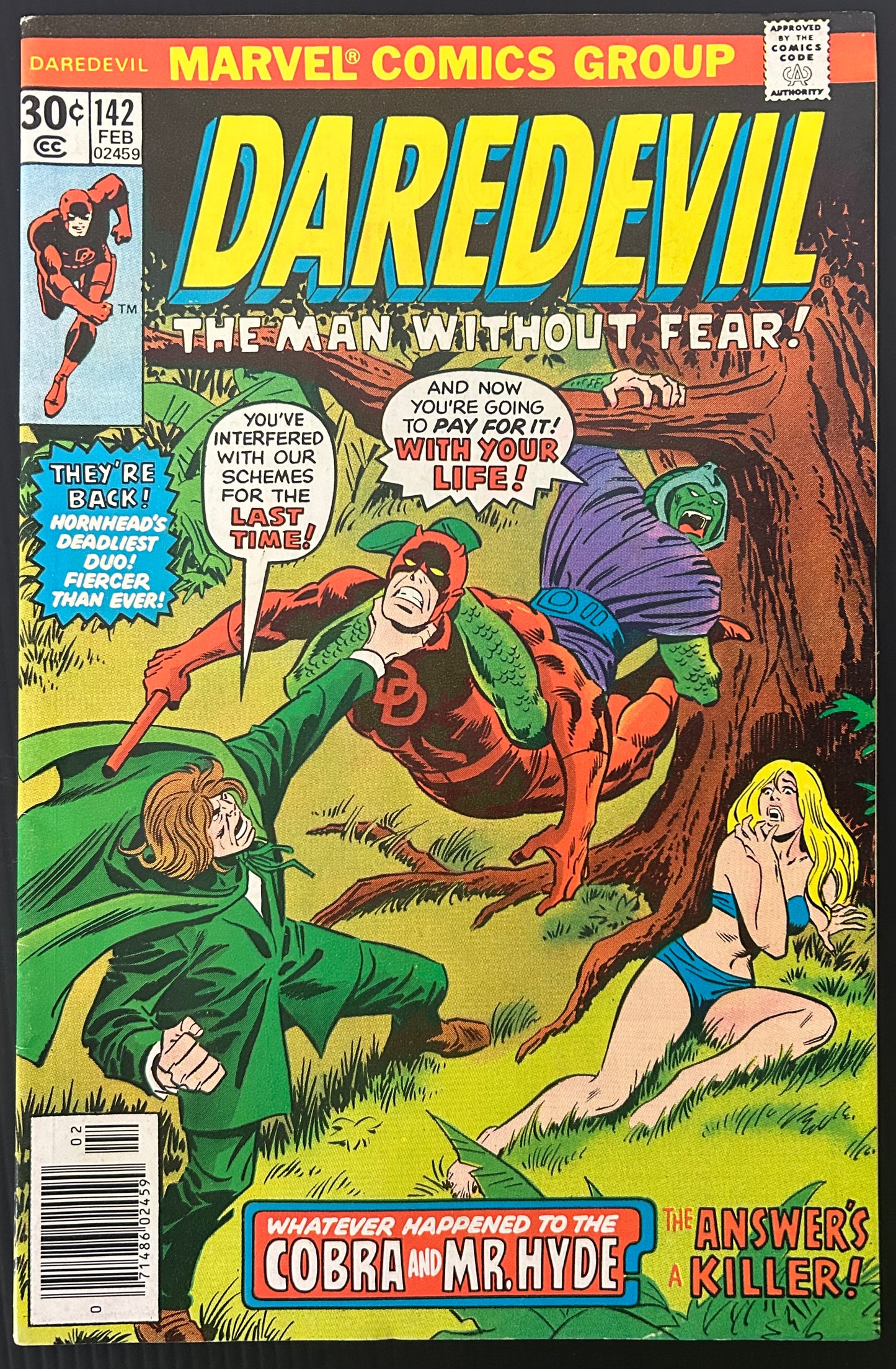 DAREDEVIL #142 [MARVEL COMICS] NEWSSTAND 1977 FN/VF