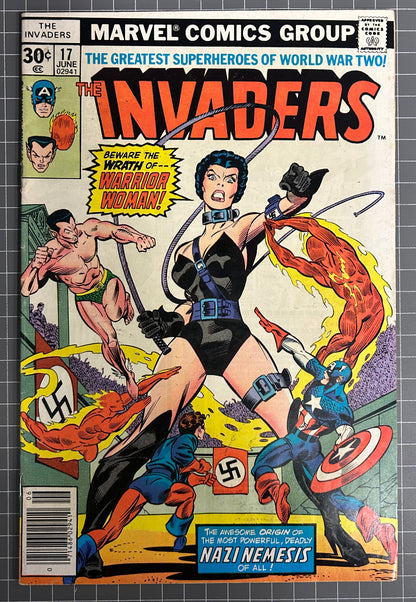 THE INVADERS #17 [MARVEL COMICS] NEWSSTAND 1977 FN-