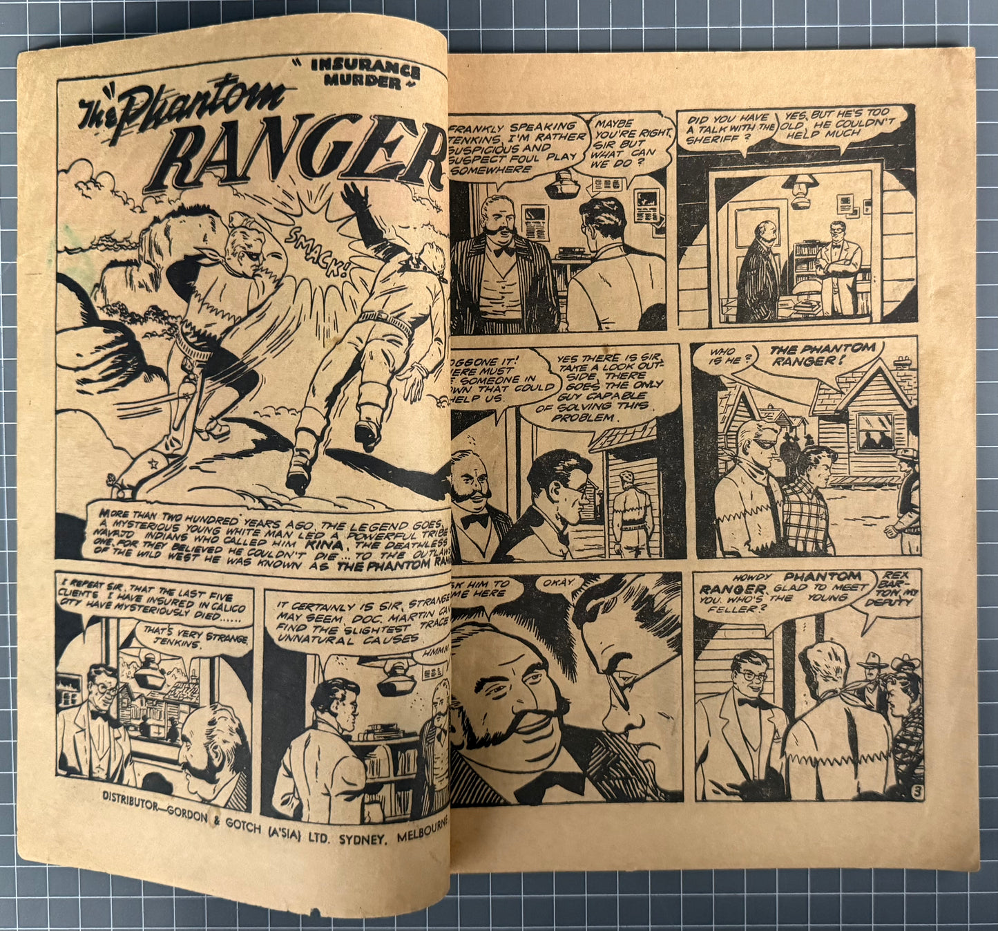PHANTOM RANGER #124 [TRICHO PUBLICATIONS] AUSTRALIAN PRE-DECIMAL COMIC 1960
