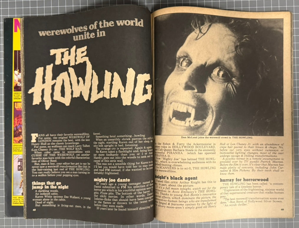 🔑 FILM FANTASY YEARBOOK [WARREN] HORROR MAGAZINE MARCH 1982 FN+
