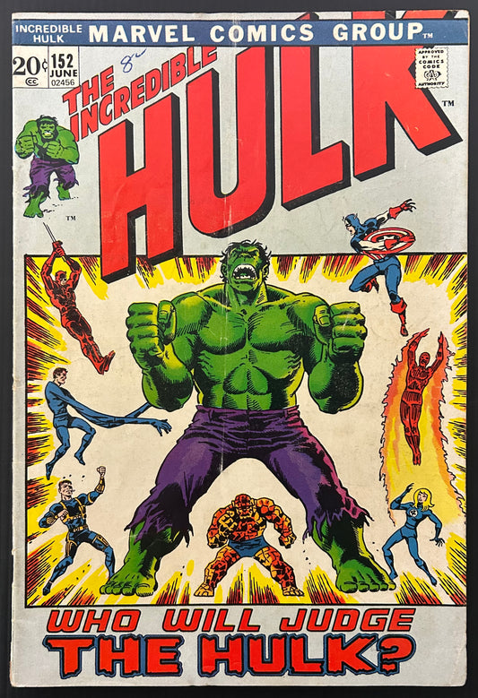 THE INCREDIBLE HULK #152 [MARVEL COMICS] DIRECT 1972 GD+