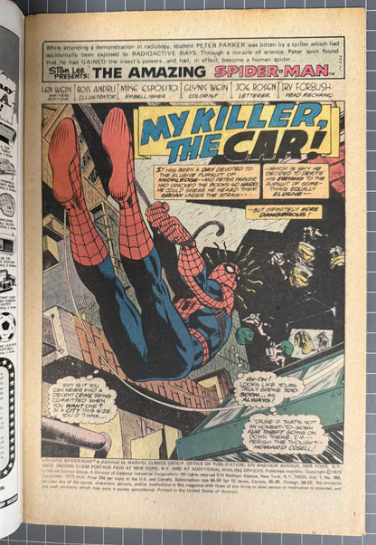 THE AMAZING SPIDER-MAN #160 [MARVEL COMICS] *JOHN ROMITA COVER* 1976 FN