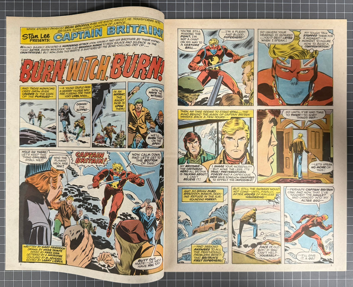 CAPTAIN BRITAIN #11 [MARVEL UK] COMIC MAGAZINE *HERB TRIMPE* 1976 VF/NM