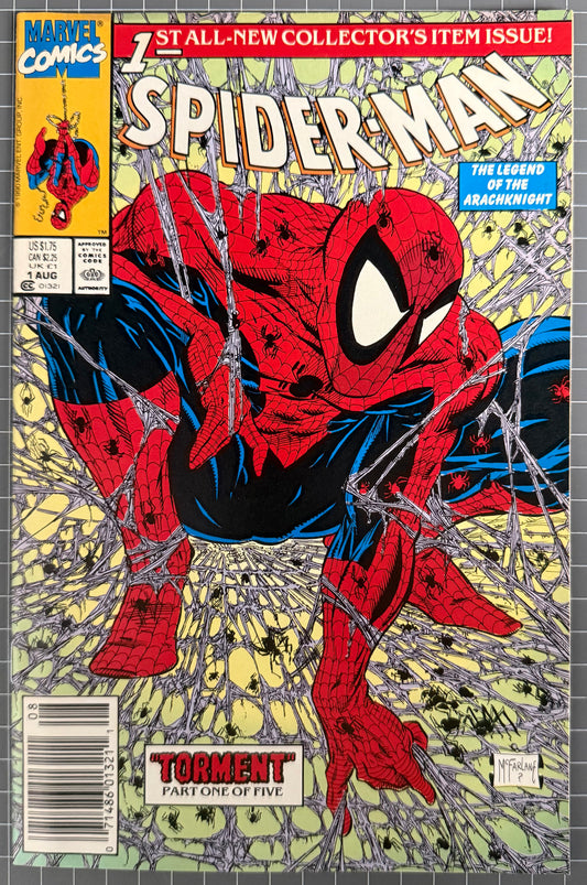 🔑 SPIDER-MAN #1 [MARVEL COMICS] NEWSSTAND ***TODD MACFARLANE*** 1990 VF/NM