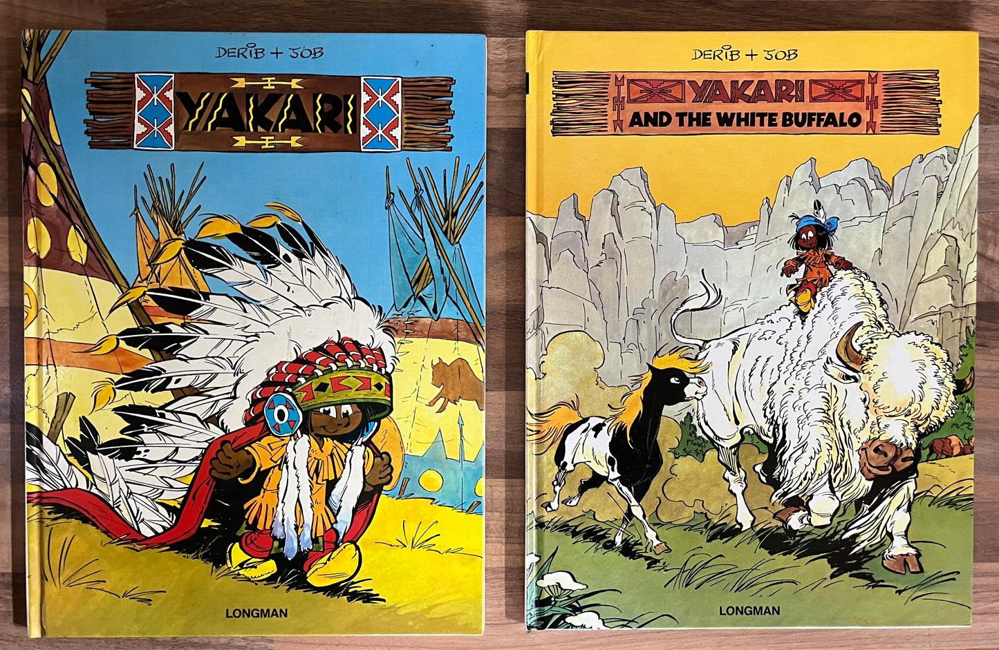 # 1 Yakari, #2 Yakari and the White Buffalo - Derib, Job Hardcovers, 1st Eds. Longman