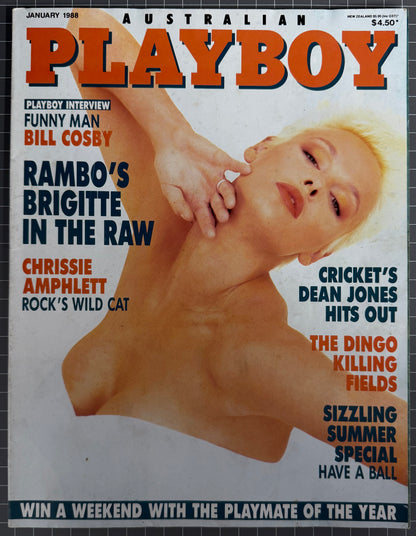 AUSTRALIAN PLAYBOY MAGAZINE JANUARY 1988 *BRIGITTE NIELSEN* FN+