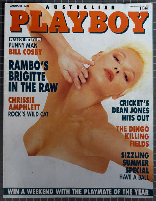 AUSTRALIAN PLAYBOY MAGAZINE JANUARY 1988 *BRIGITTE NIELSEN* FN+