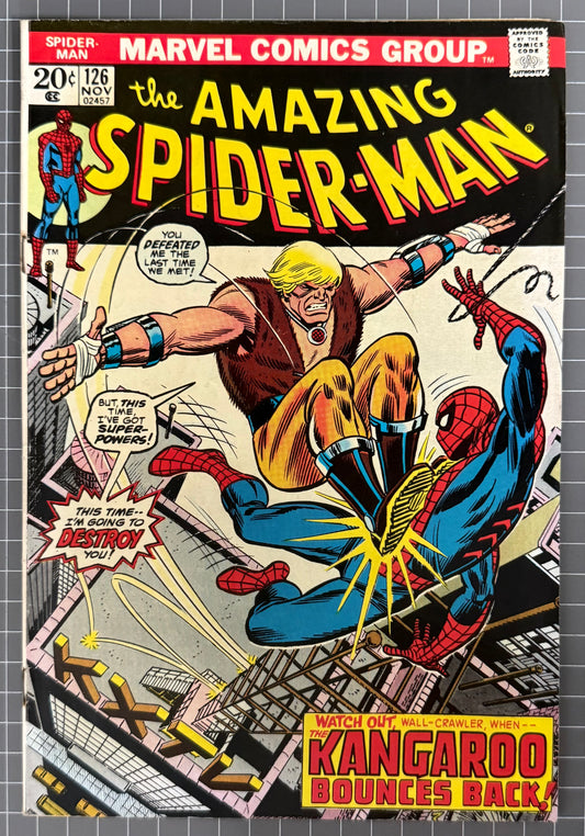 THE AMAZING SPIDER-MAN #126 [MARVEL COMICS] DIRECT 1973 FN+