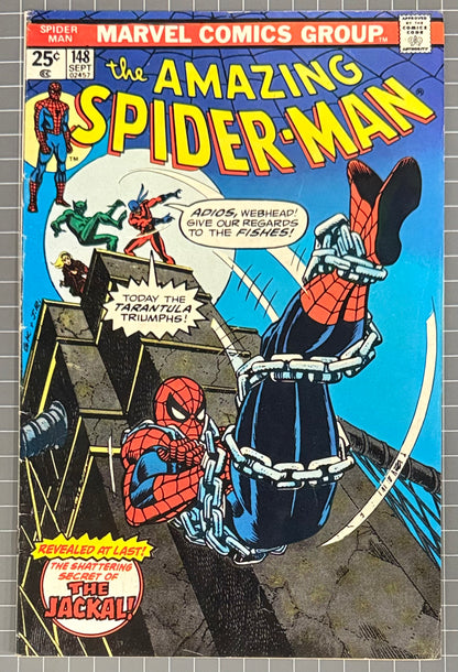 🔑 THE AMAZING SPIDER-MAN #148 [MARVEL COMICS] 1975 FN+