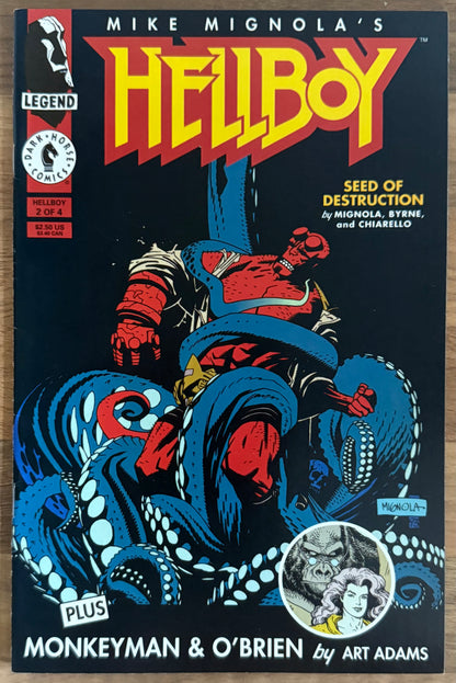 🔑 HELLBOY: SEED OF DESTRUCTION #1-4 SET [DARK HORSE] LOT 4 COMICS HIGH GRADE