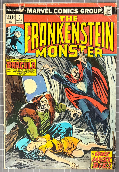 FRANKENSTEIN #9 [MARVEL COMICS] DIRECT 1974 GD