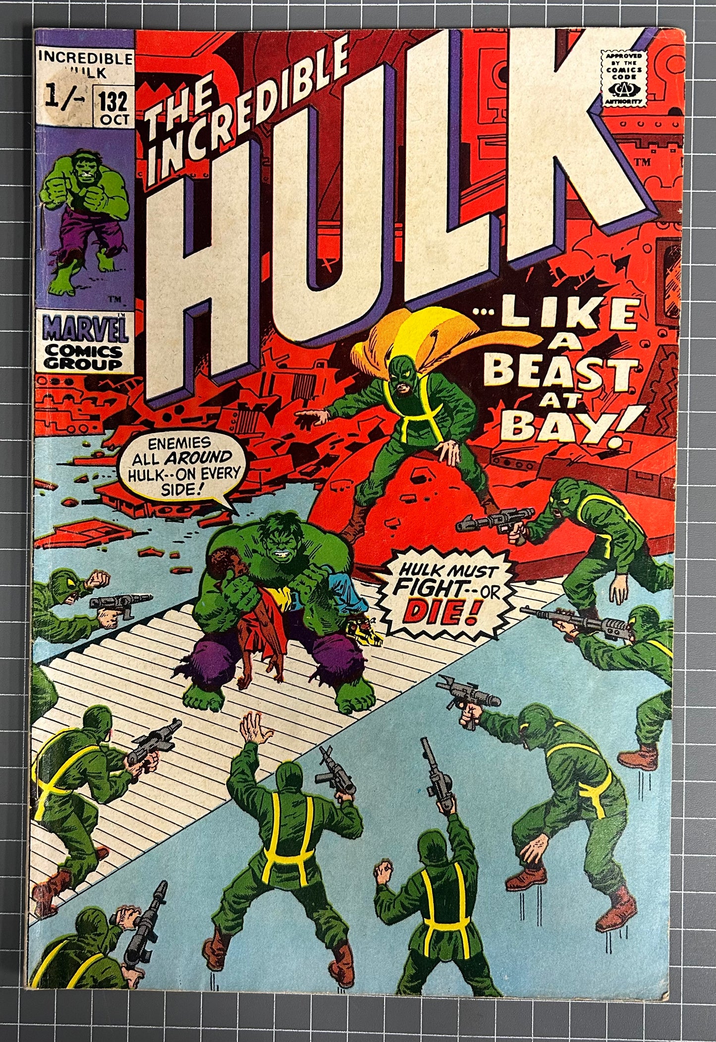 THE INCREDIBLE HULK #132 [MARVEL COMICS] DIRECT 1970