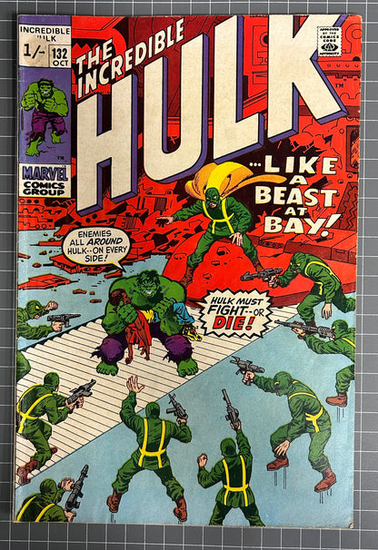 THE INCREDIBLE HULK #132 [MARVEL COMICS] DIRECT 1970