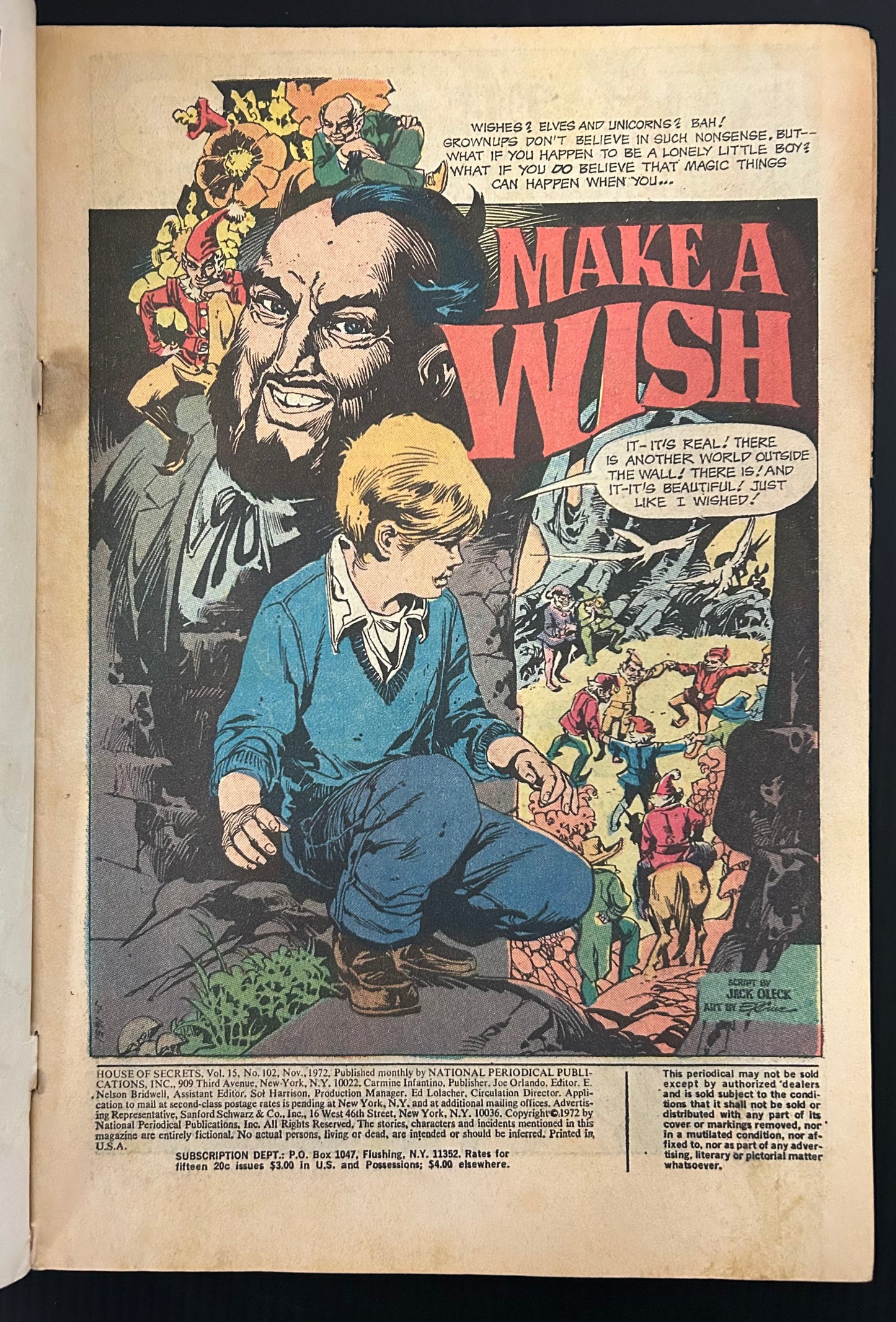 HOUSE OF SECRETS #102 [DC] COMIC 1972 GD