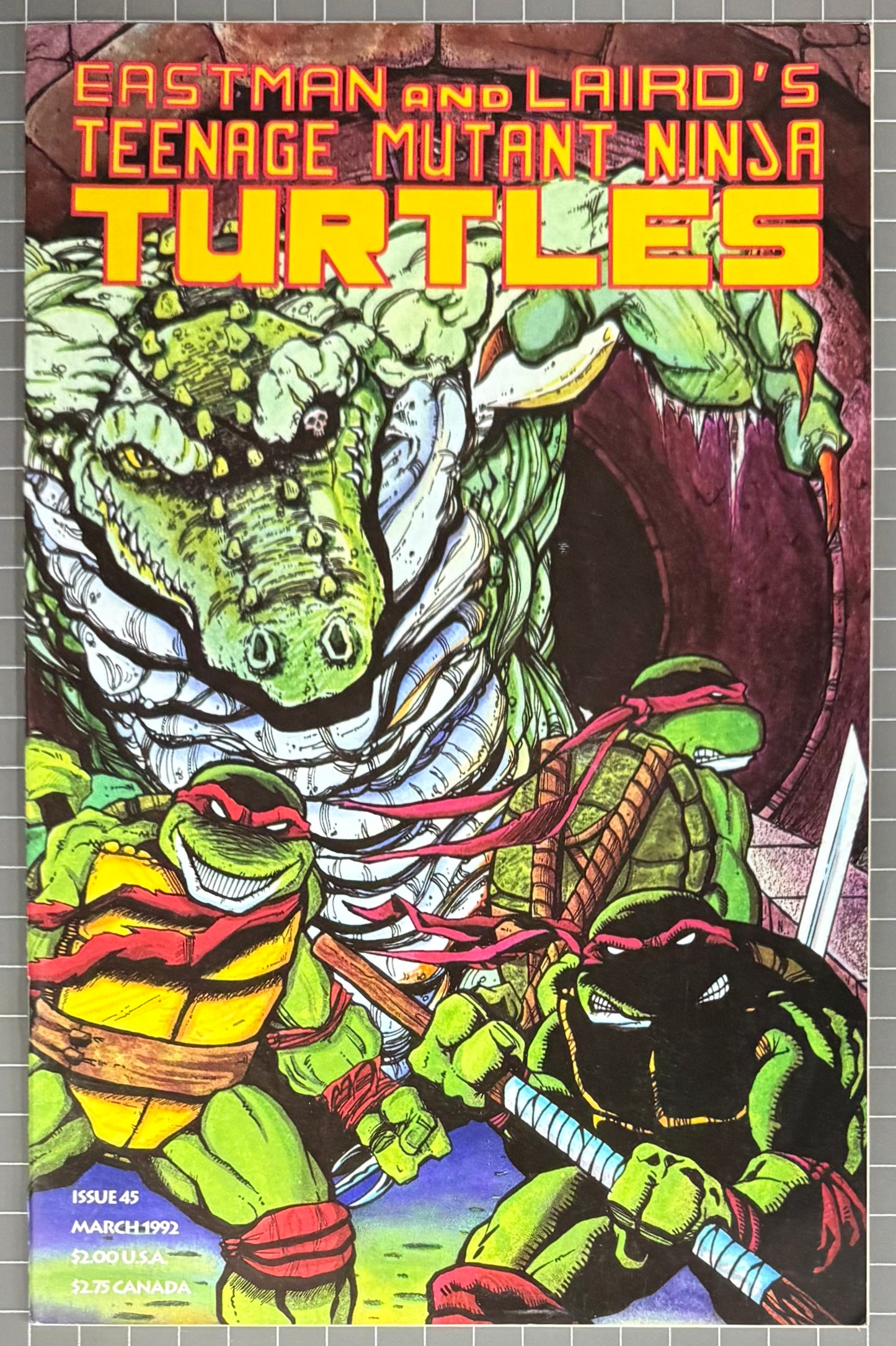 🔑 TEENAGE MUTANT NINJA TURTLES #45 (TMNT) [MIRAGE] *LEATHERHEAD* 1992 VF