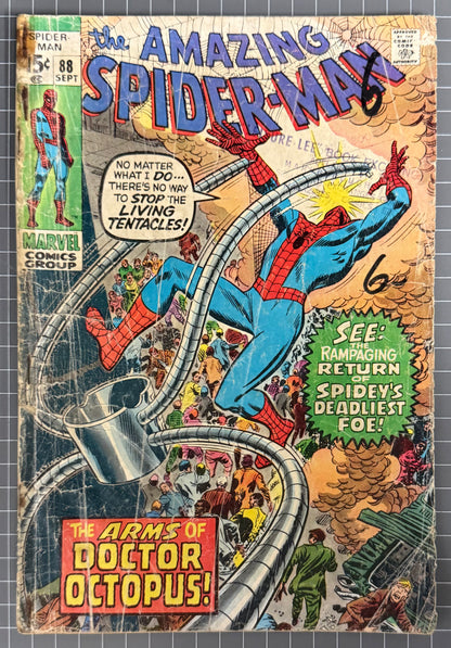 THE AMAZING SPIDER-MAN #88 [MARVEL COMICS] DIRECT 1970 PR