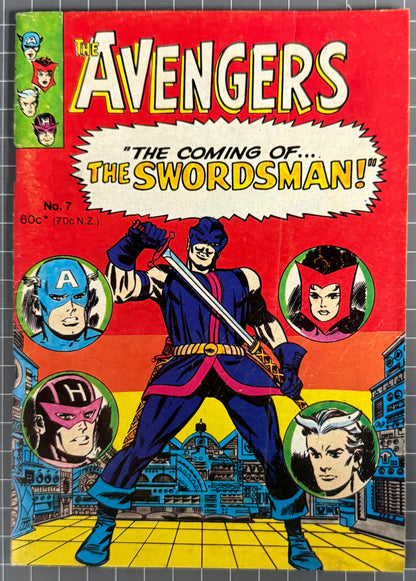 🔑 THE AVENGERS #7 [YAFFA PUBLISHING] AUSTRALIAN MARVEL DIGEST COMIC 1981