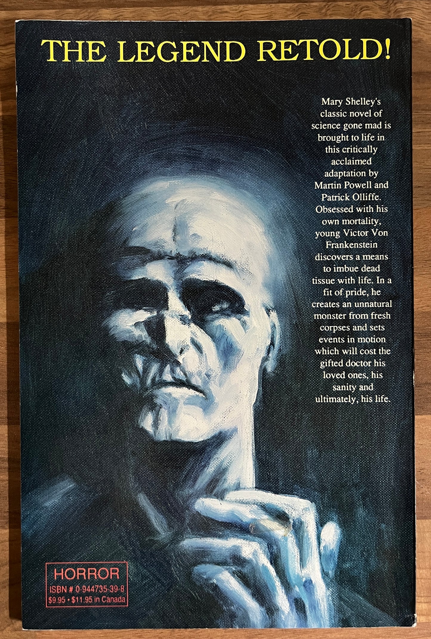 Frankenstein Graphic Novel M. Powell, P. Olliffe, Based on The Novel by Mary Shelley