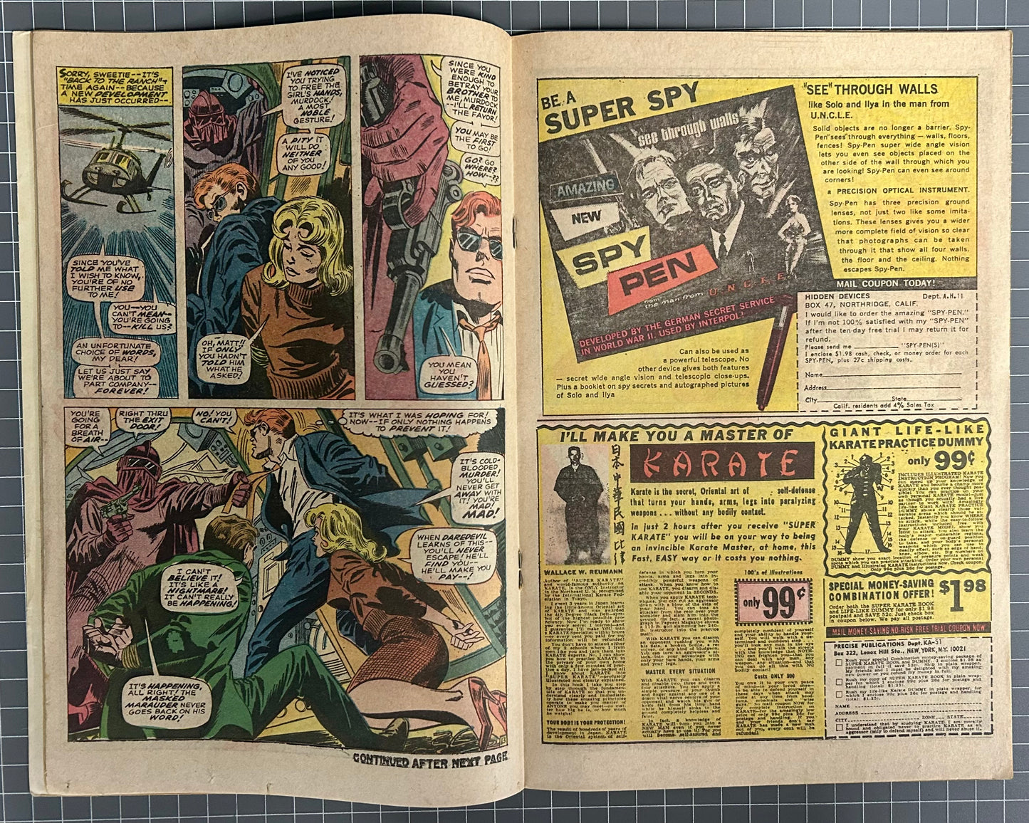 🔑 DAREDEVIL #27 [MARVEL COMICS] DIRECT *SPIDERMAN CROSSOVER* 1967 VG/FN