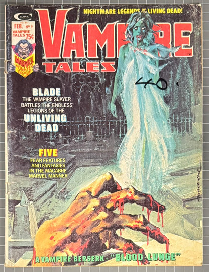 VAMPIRE TALES #9 [MARVEL] HORROR MAGAZINE 1975 VG-