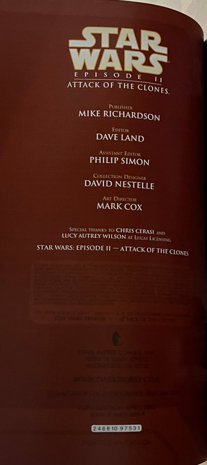 Star Wars: Episode II - Attack of the Clones 1st Print,  2002 Graphic TPB