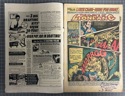 HERO FOR HIRE #13 [MARVEL COMICS] DIRECT 1973 GD/VG
