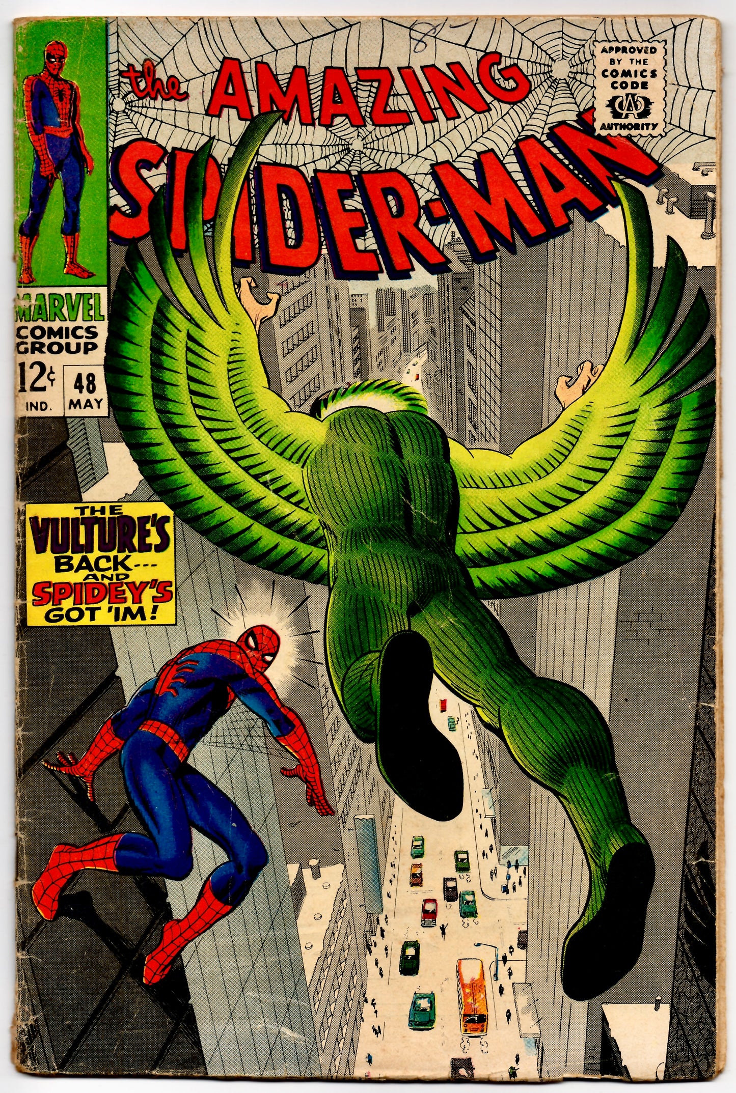 🔑 THE AMAZING SPIDER-MAN #48 (MARVEL) COMIC *1ST APP. VULTURE* 1967 VG-