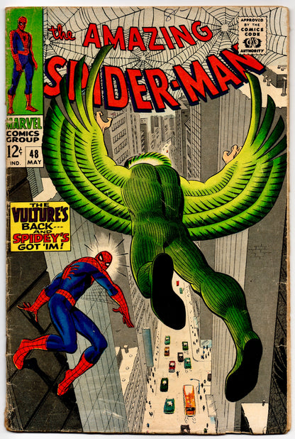 🔑 THE AMAZING SPIDER-MAN #48 (MARVEL) COMIC *1ST APP. VULTURE* 1967 VG-