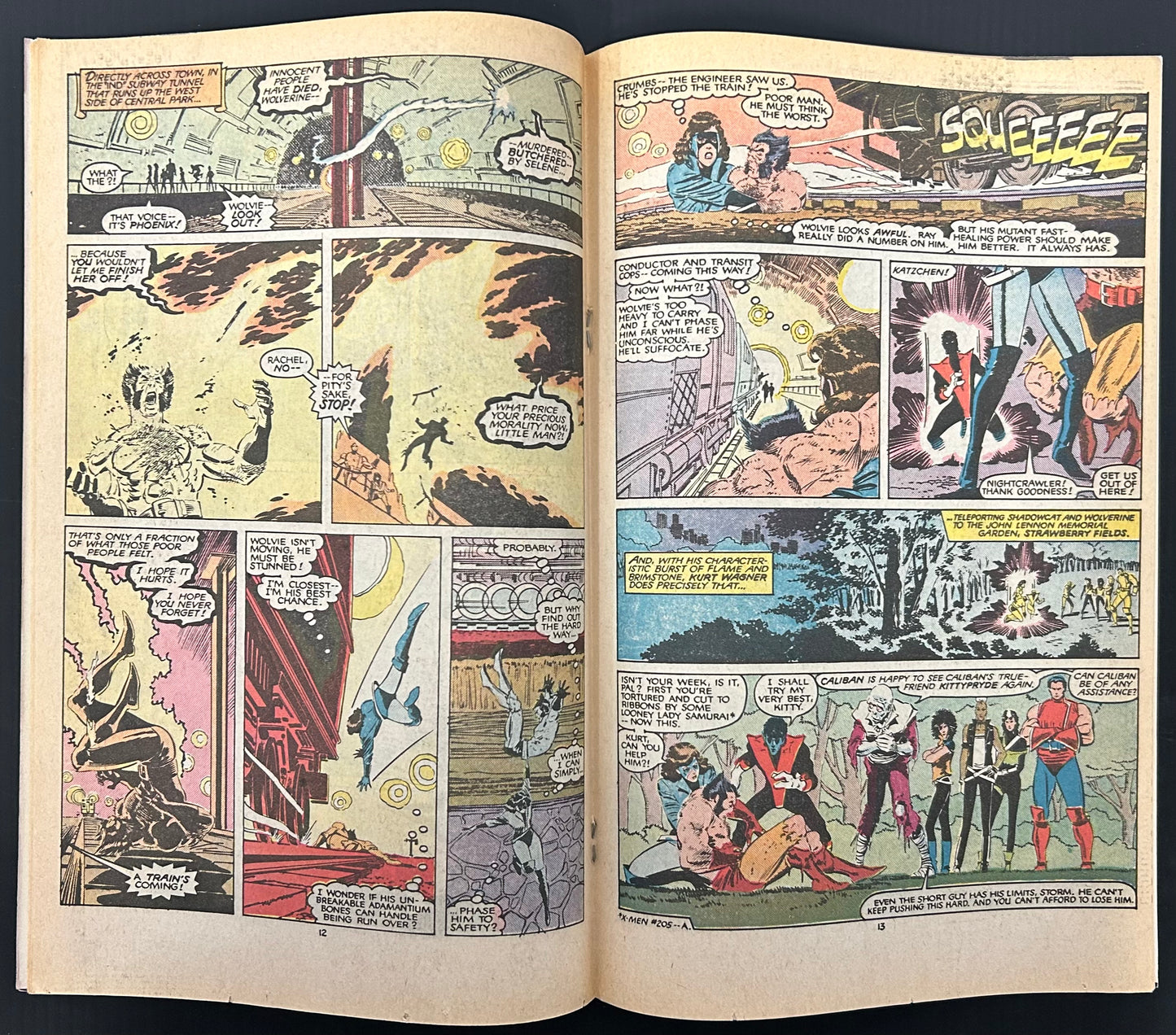 🔑 UNCANNY X-MEN #208 [MARVEL] NEWSSTAND COMIC 1986 VF-