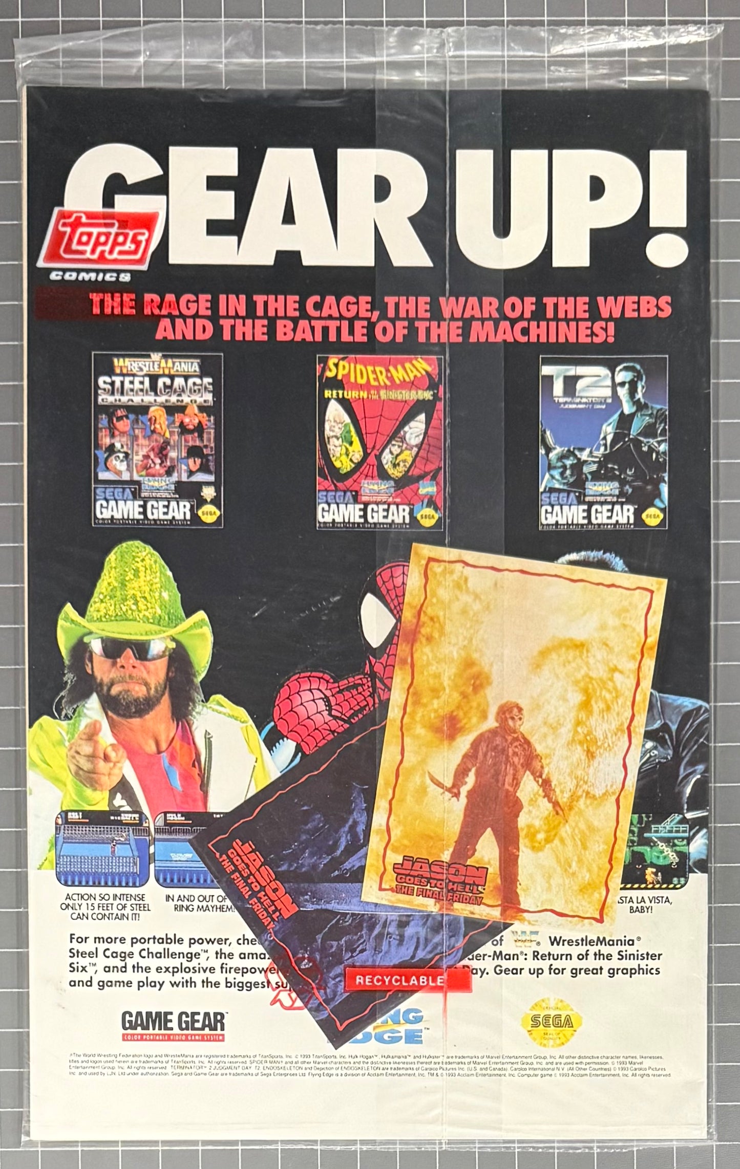 🔑 JASON GOES TO HELL: THE FINAL FRIDAY #1 + CARDS POLYBAGGED TOPPS COMICS 1993