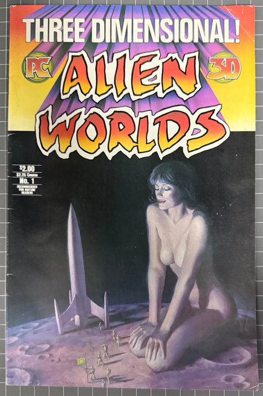 🔑 THREE DIMENSIONAL ALIEN WORLDS #1 THREE DIMENSIONAL! [PACIFIC COMICS] 1984 VG/FN