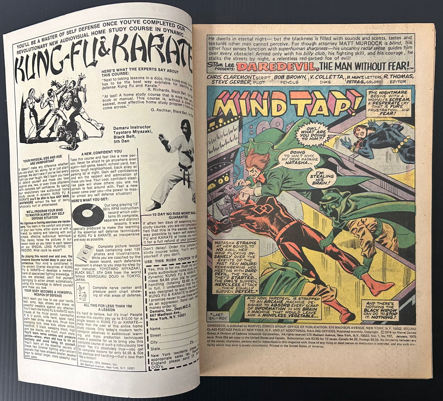 DAREDEVIL #117 [MARVEL COMICS] DIRECT 1975 FN/VF