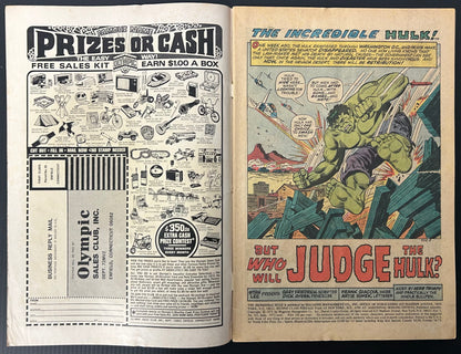 THE INCREDIBLE HULK #152 [MARVEL COMICS] DIRECT 1972 GD+