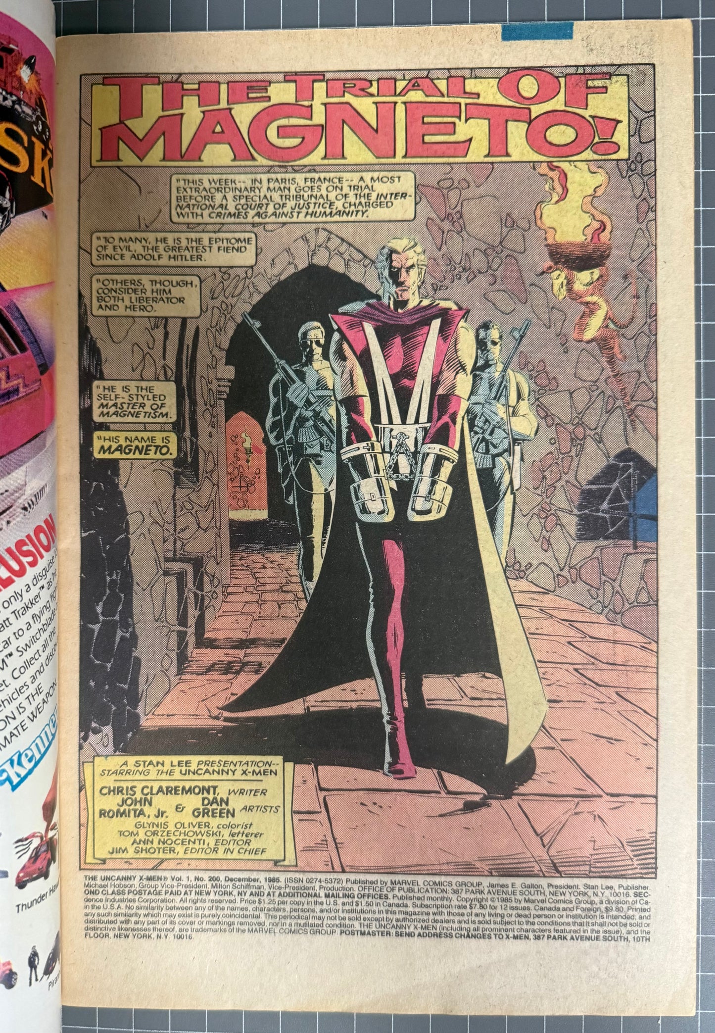 🔑 THE UNCANNY X-MEN #200 [MARVEL COMICS] *TRIAL OF MAGNETO* 1985 VG/FN