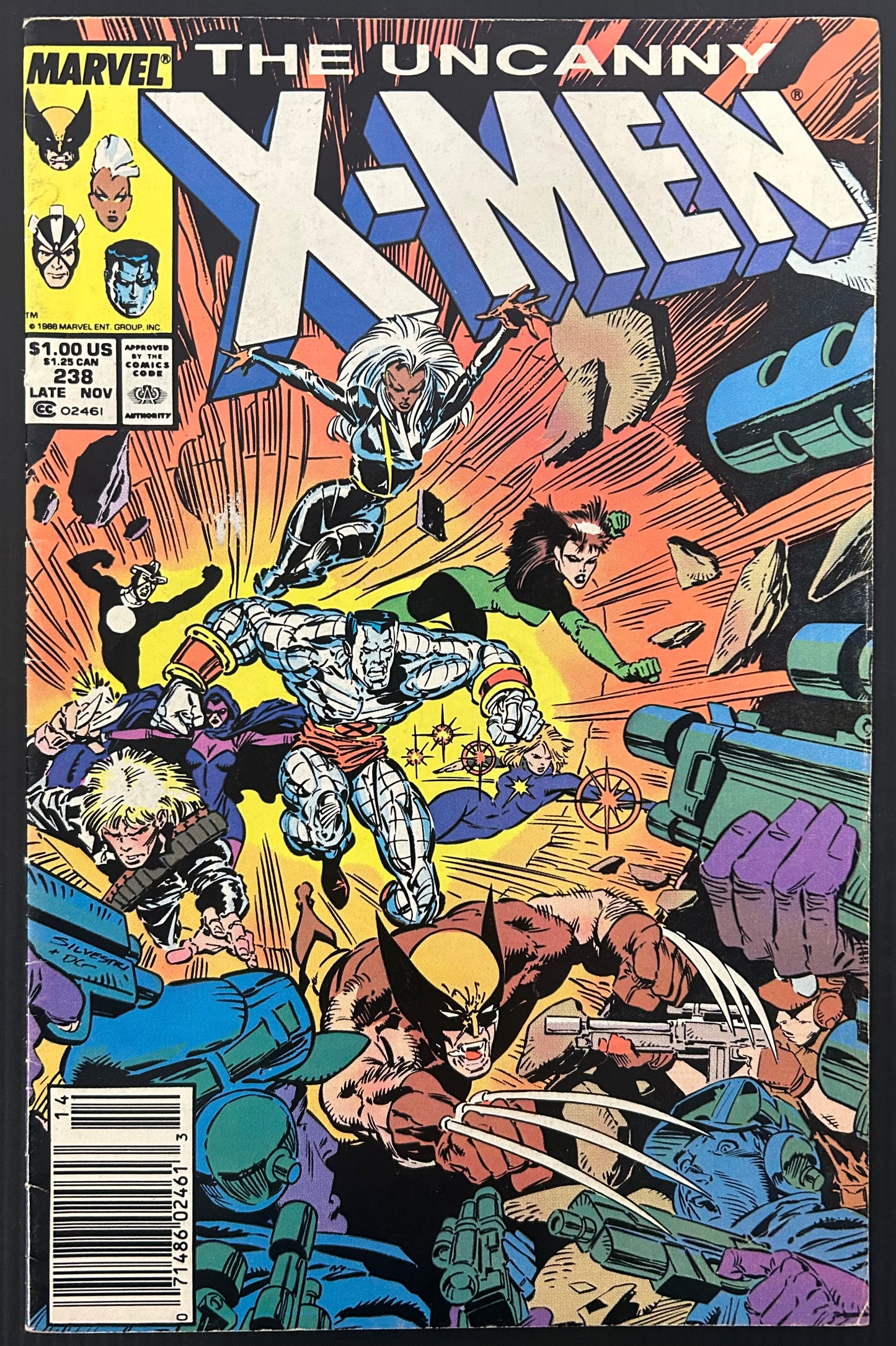 UNCANNY X-MEN #238 [MARVEL COMICS] DIRECT 1988 VG/FN