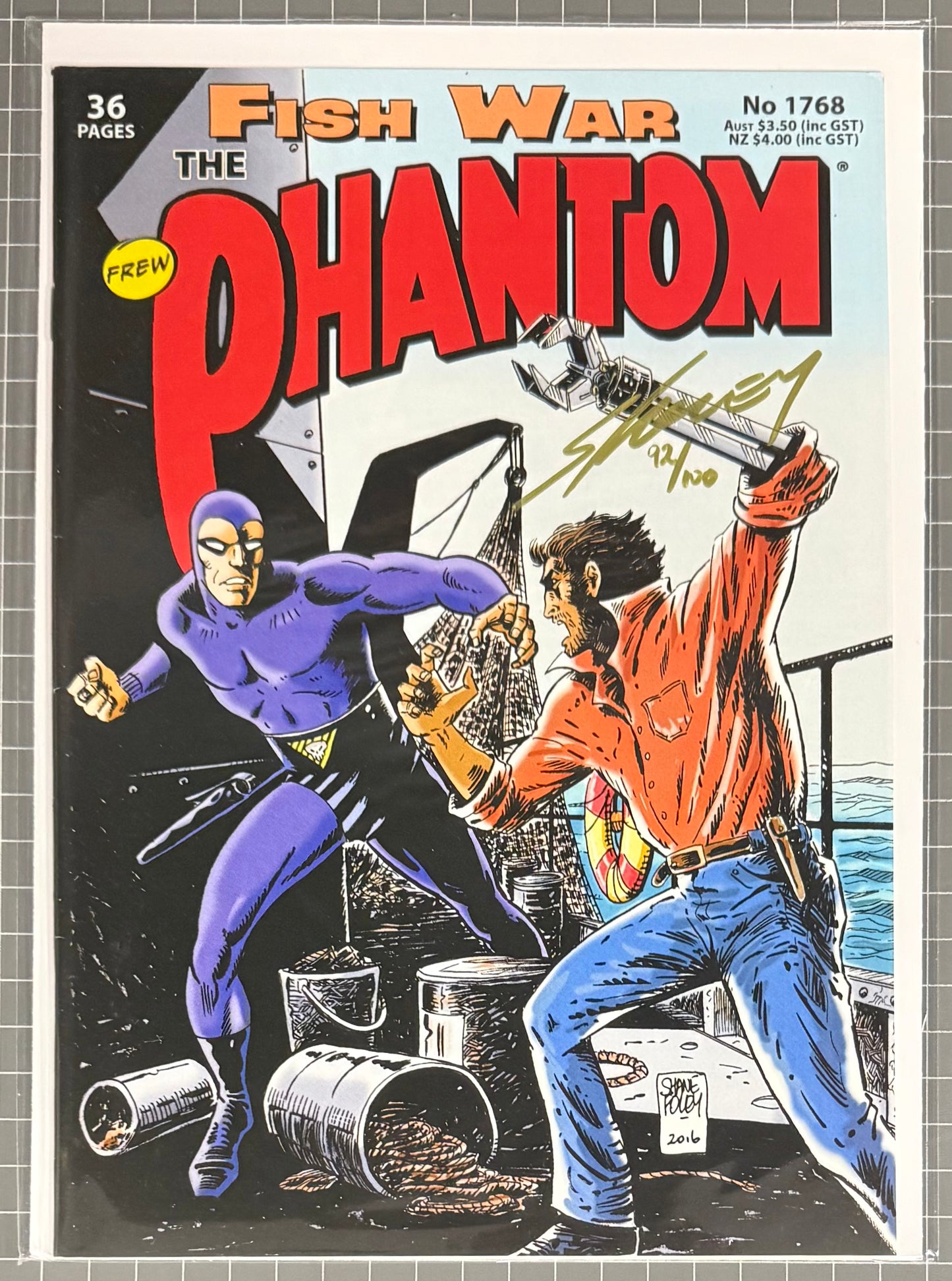 THE PHANTOM #1768 [FREW] ***SIGNED & LIMITED*** AUSTRALIAN COMIC 2016 NM